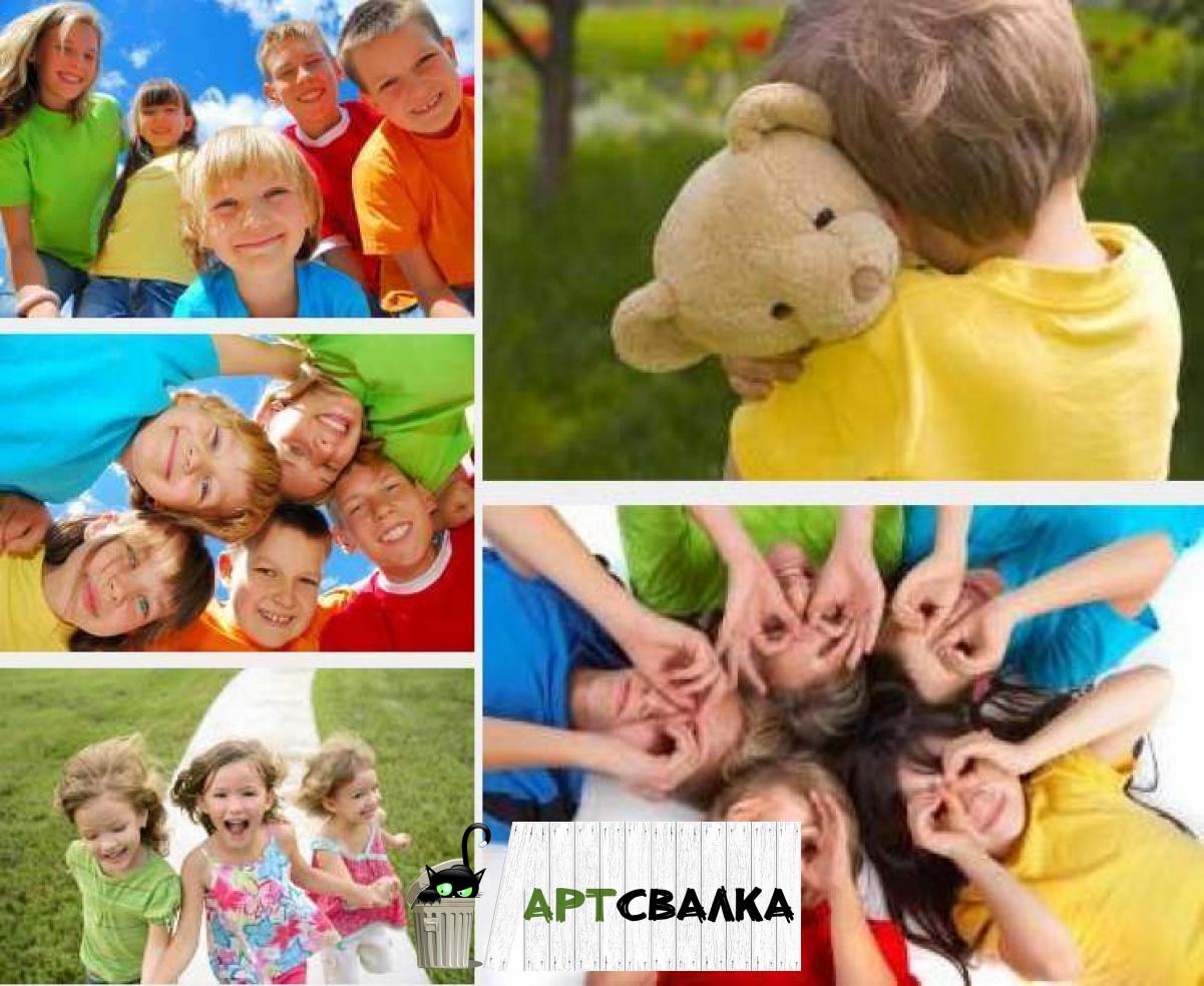 Счастливые дети в саду | Happy kids in the garden